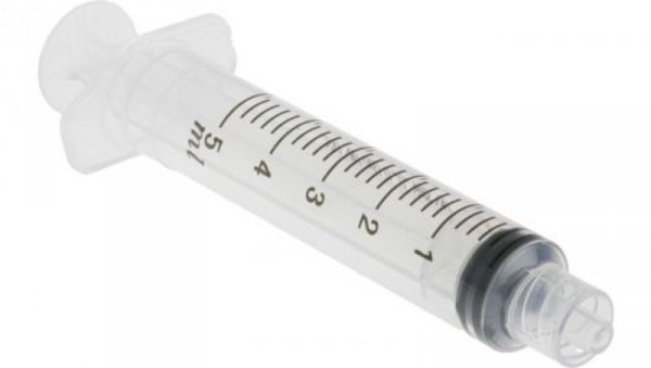 Strzykawka PE, 5ml Capacity, 103mm Length x 13.7mm dia. RS PRO