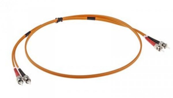 Kabel światłowodowy, średnica: 62.5/125μm, OM1 Wielomodowy, Pomarańczowy, ST / ST