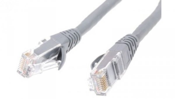 Kabel kategorii 6, Szary, Wtyk RJ45/męski RJ45dł.: 500mm, mat. koszulki: LSZH