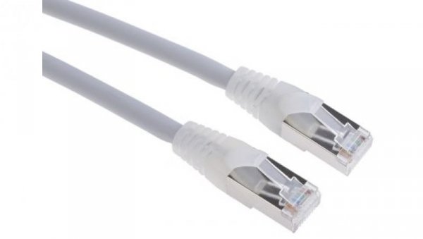 Kabel kategorii 6, Szary, Wtyk RJ45/męski RJ45dł.: 10m, mat. koszulki: LSZH