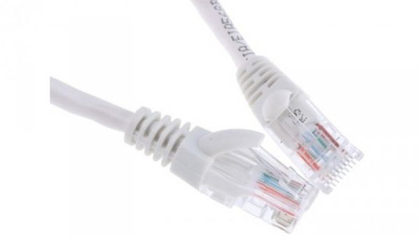 Kabel kat. 5e Nieosłonięty Biały 500mm