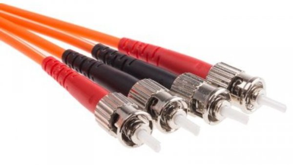 Kabel światłowodowy, średnica: 62.5/125μm, OM1 Wielomodowy, Pomarańczowy, ST / ST