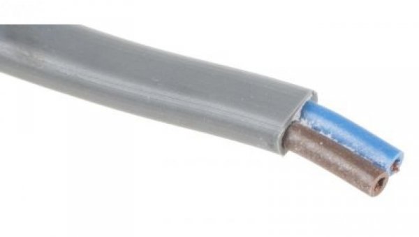 Przewód zasilający 2 Core Polichlorek winylu PVC Sheath Szary 3.2 x 5.2 → 3.8 x 6.3mm od , 300 V