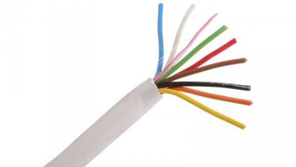 Wielożyłowy kabel do zabezpieczeń Nieekranowany, dł. 100m, 1 A na żyłę, 50 V, 8-żyłowy, Ø 4.35mm, izolacja: Polichlorek