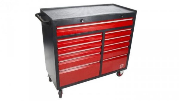 Szafka na rolkach, na kółkach, 11-szufladowa, 985 x 1085 x 450mm, materiał: Stal, RS PRO