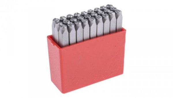 Zestaw wybijaków liter, H 4mm, 27-szt., (Od A do Z), RS PRO