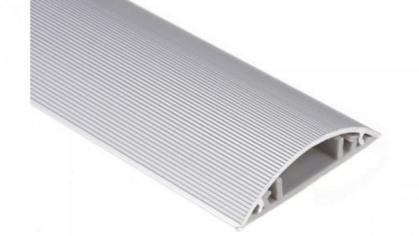 Koryto kablowe samoprzylepne Szary Stop aluminium (pokrywa), PVC (podstawa) Koryto podłogowe 50 mm 9.8mm 1m RS PRO