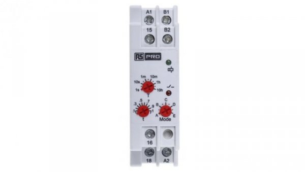 Timer Relay Wielofunkcyjne funkcyjny 0.1 s → 10h SPDT 1-stykowy SPCO 24 → 240V ac/dc