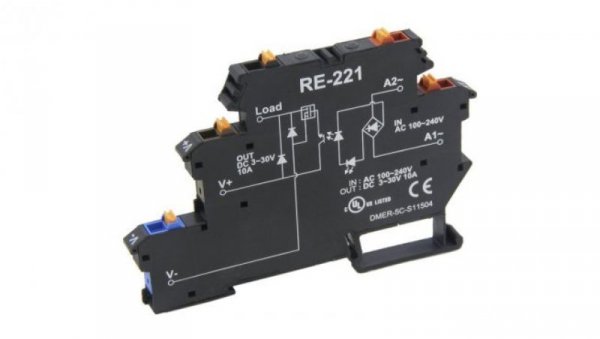 Transoptor, montaż: Szyna DIN, wejście: LED, 61,7 x 91 x 6,2 mm, -25 → +60C