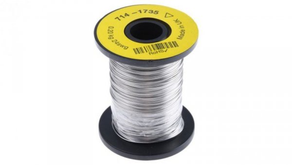 Drut oporowy +1150C Stop niklu i chromu 0.56mm Jednordzeniowy Maksymalnie +1150 C. RS PRO