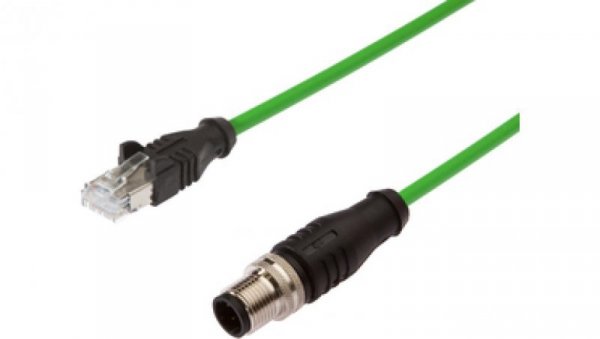 Kabel połączeniowy M12 męski 4pin prosty kodowanie D RJ45 męski 4pin prosty 4x0.14mm² VK308F25