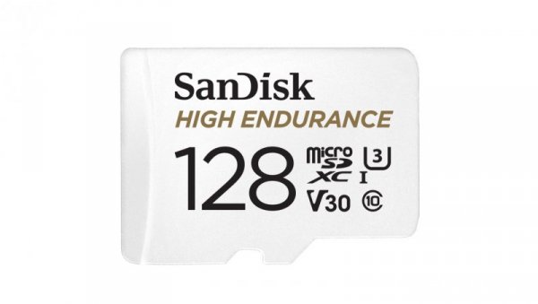 High Endurance microSDXC 128GB V30 z adapterem (rejestratory i monitoring)