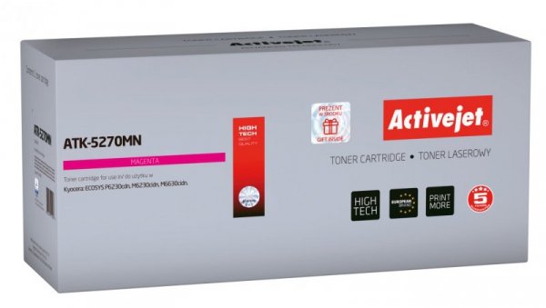 Toner Activejet ATK-5270MN (zamiennik Kyocera TK-5270M Supreme 6000 stron, czerwony)