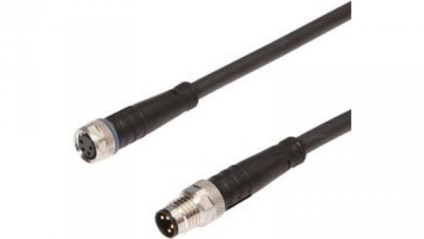 Złącze kablowe M8 żeński 4pin prosty M8 męski 4pin prosty z kablem 2m PUR VK200F75