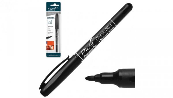 Marker permanentny precyzyjny czarny 1,0mm PICA Classic 534/46