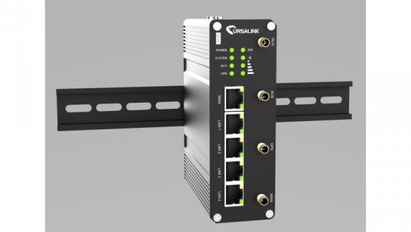 Przemysłowy router/modem gprs/gsm 4G Dual SIM,Ethernet x 5, WiFi, RS232/485x1, DI x 1, DO x 1, UR35-L00E-W