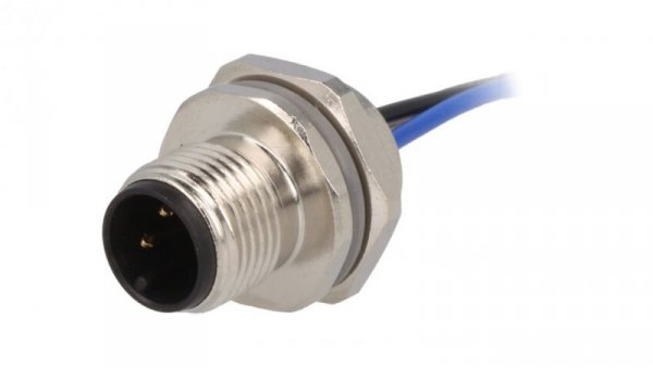 Złącze okrągłe M12 męskie proste 3pin 250V 0,2m T4171210003-001