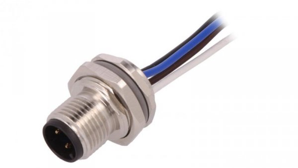 Złącze okrągłe M12 męskie proste 4pin 250V 0,5m T4171010004-002