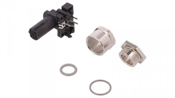 Złącze okrągłe M12 żeńskie kątowe montaż THT 4pin 250V T4145535041-001