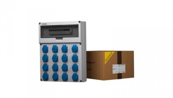 Rozdzielnica budowlana GR-S/FI 16x230V gniazda Schuko Mennekes Doktorvolt 9078
