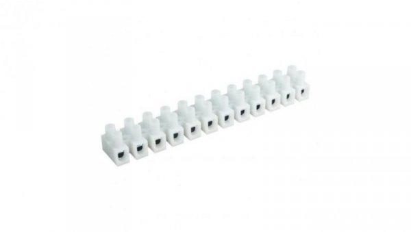 Listwa zaciskowa 6mm2 kostka 12-torowa z osłoną kabla VDE/UL DGN 3657