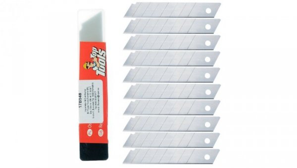 Ostrza łamane wymienne do noża 18mm 10szt TOP TOOLS
