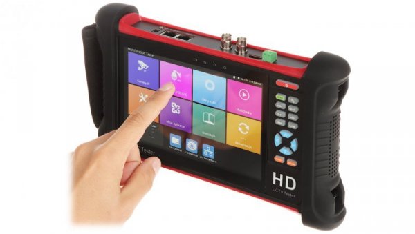 Wielofunkcyjny 7” tester kamer AHD, HD-CVI, HD-TVI, IP, Speed Dome (PTZ) AHD 5 Mpx, HD-CVI 8 Mpx, HD-TVI 8 Mpx, IP 4K CS-H8-70H