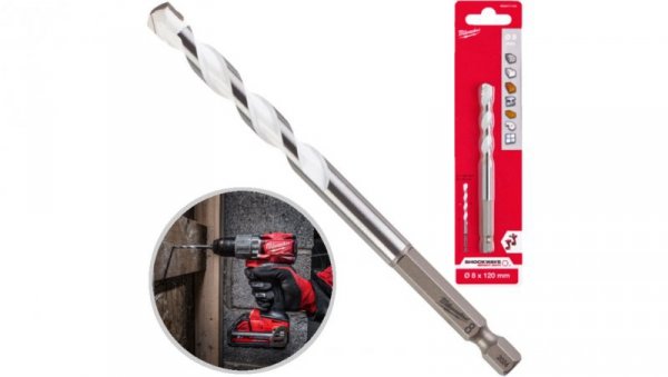 Wiertło uniwersalne 8x60/120mm 1/4 HEX MILWAUKEE