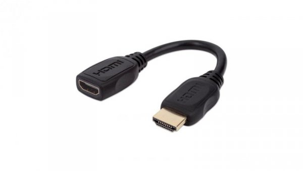 Przedłużacz Kabel HDMI-HDMI 2.0 M/F 20cm Ethernet 4K*60Hz