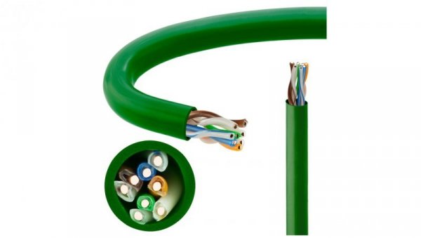 Kabel UTP kat.5e U/UTP 4x2x0,5 zielony Corning 3M /305m/