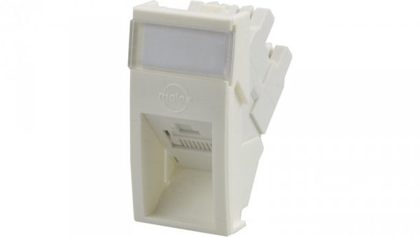 Gniazdo internetowe 1x RJ45 UTP kat.6 nieekranowane moduł 1M 22,5x45 biały Molex
