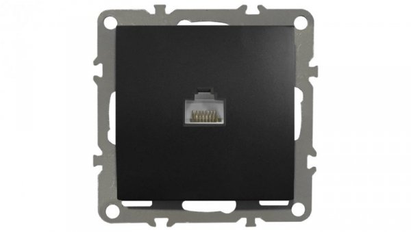 QUADRA GNIAZDO KOMPUTEROWE INTERNETOWE RJ45 LAN CZARNE