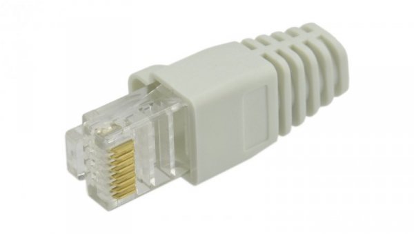 Gumowa osłonka wtyku RJ45 szara WORECZEK 100szt.