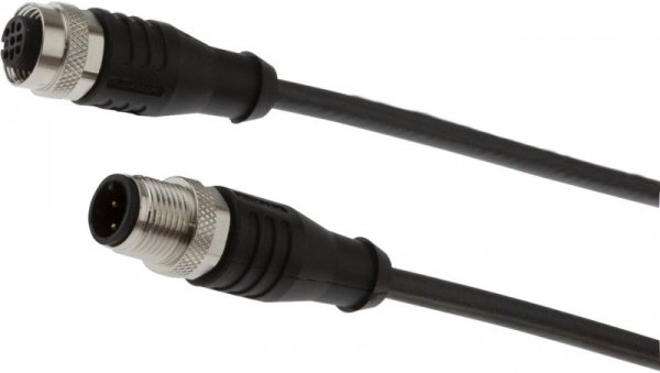 Kabel połączeniowy, 10 m, M12 żeński (gniazdo) 4-pinowy prosty, M12 męski (złącze) 4-pinowy prosty, VKA0E229
