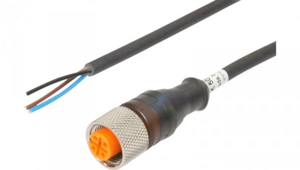 Kabel połączeniowy, 5m, M12 żeński (gniazdo) 3-pinowy prosty, Końcówka wolna 3-pinowa, 3x0,34mm², VK500225L