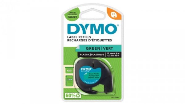 Taśma DYMO LT plastikowa 12mm / 4m zielona 91204