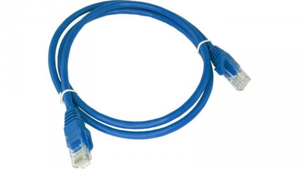 Patch-cord U/UTP kat.5e PVC 0.25m niebieski KKU5NIE0.25
