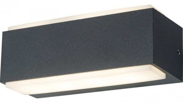 Kinkiet LED 7W 400lm 4000K/neutralna IP54 IK10 zewnętrzny aluminium + poliwęglan antracyt VILA 7W Anthracite NW GXPS174