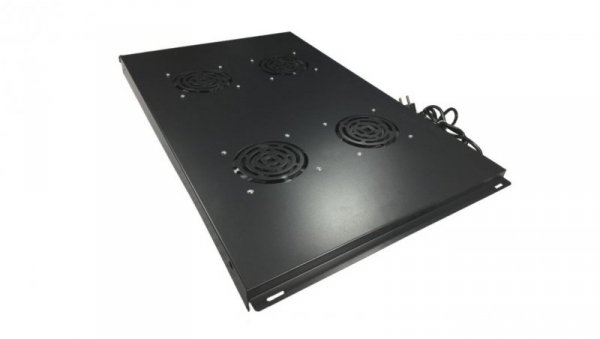 Panel wentylacyjny dachowy, 4 wentylatory, do szaf 600x1000, kolor czarny SA-FR-4-600-1000-C