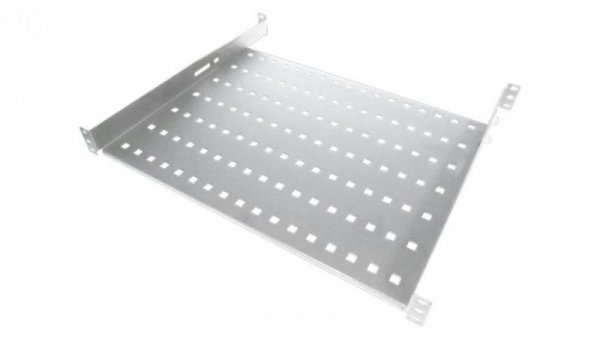 Półka stała 19 1U głęb. 650mm, kolor szara, 4 punkty mocowania SA-P-19-1U-650-4-S