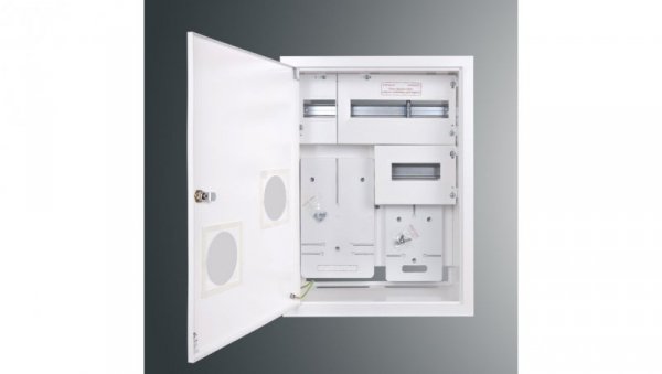 Rozdzielnica p/t licznikowa RW 5NN P T1F i T3F + 25S PŁYTKA 577x423x135 pełne drzwi z.p9081 IP30 RAL9003