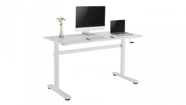 Biurko ręczna regulacja wys Ergo Office, max 40 kg, max wys 117cm, z blatem do pracy stojąco siedzącej, ER-401 W