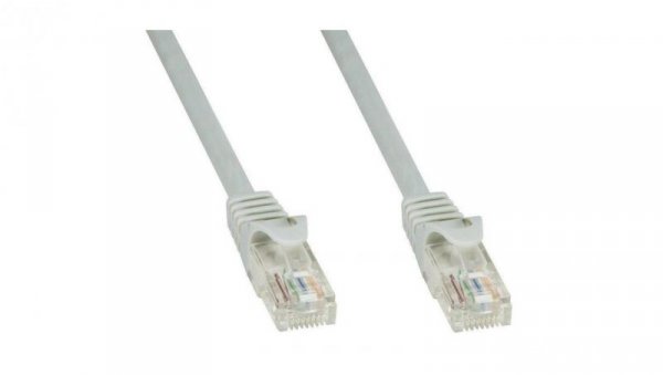 Patch cord Cat6 UTP 0,5m szary CCA
