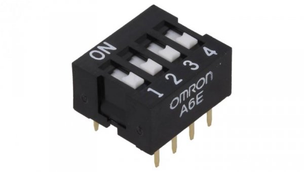 Przełącznik DIP-SWITCH Ilość sekcji 4 ON-OFF 0,025A/24VDC A6E-4101-N