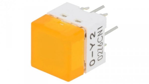 Przełącznik klawiaturowy Poz 2 SPST-NO 0,05A/24VDC żółty LED B3W-9000-Y2Y