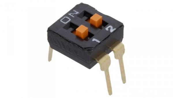 Przełącznik DIP-SWITCH Ilość sekcji 2 ON-OFF 0,025A/24VDC A6T-2104