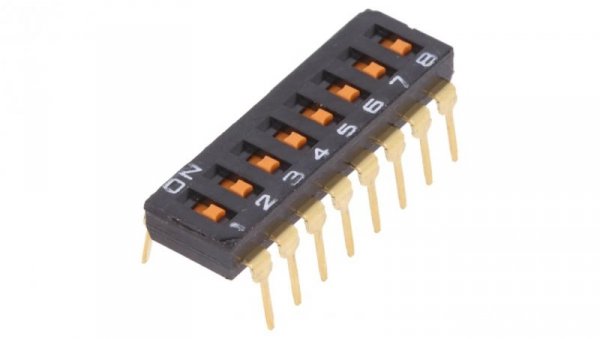 Przełącznik DIP-SWITCH Ilość sekcji 8 ON-OFF 0,025A/24VDC A6T-8101