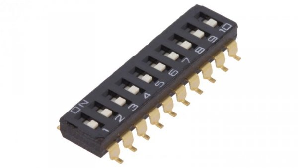 Przełącznik DIP-SWITCH Ilość sekcji 10 ON-OFF 0,025A/24VDC A6S-0102-H