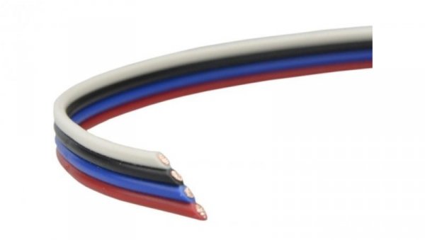Przewód wstążkowy montażowy TLWY 4x0,5 300V kolorowy Technokabel /50m/