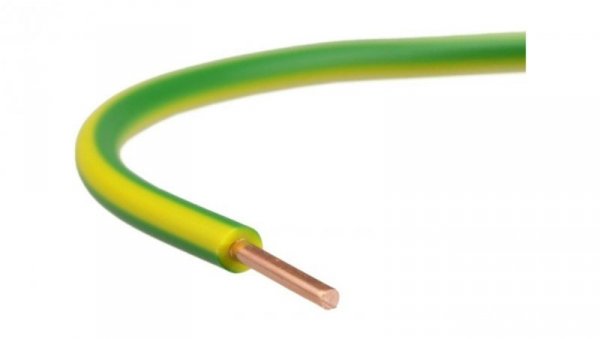 Przewód instalacyjny H07V-U / DY 0,5 750V żółto-zielony drut Elektrokabel /100m/